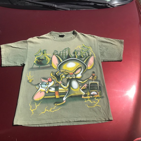 Vintage Other - Vintage 90s 1995 Pinky and the Brain T-Shirt Tee L